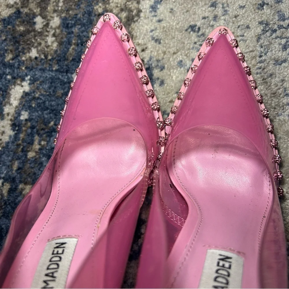 Steve Madden Vyper Dusty Clear Pink Pumps Size 6.5 - Picture 9 of 15